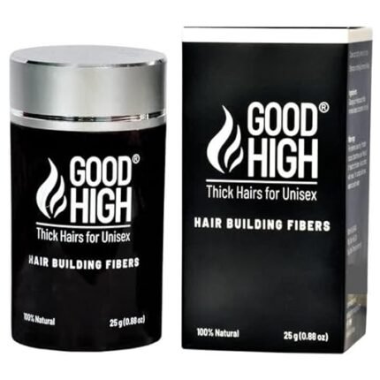 Good High Hair Building Fibers for Natural Looking Hairs, Thickening Fillers for Instant Thinning & Balding Hair Thickness Maximizer, Unscented Powder, 25 Grm, Unisex-Adults (Black and Dark Brown)