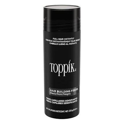 Premium Toppik by Hyrgracee – Premium Keratin Fibres for Hair Thickening, Bald Spot Coverage 27.5g (Black and Dark Brown)